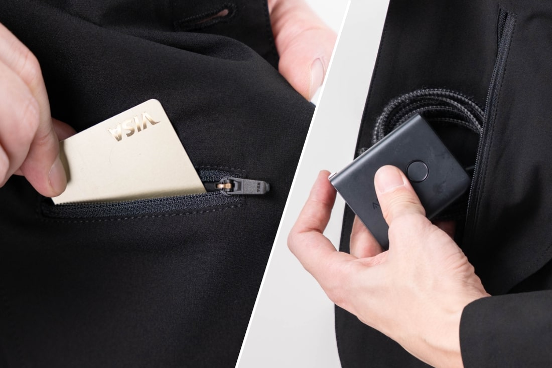 旅でも活躍する機能的な内ポケット