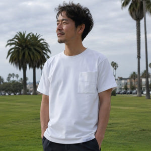 綿の肌触り×吸水速乾Tシャツ「work to sporT2」｜半袖｜ホワイト白T